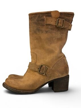 FREEBIRD by STEVEN BLDR Brown Tan Buckle Boots